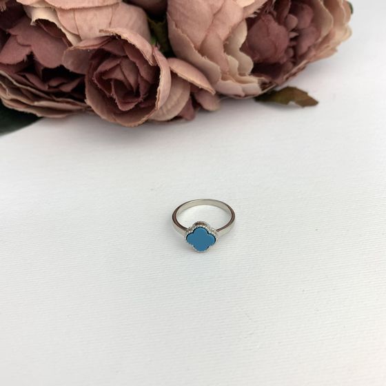 Silver ring with turquoise