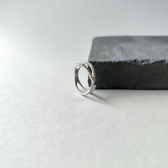 Silver Ring with Fianites