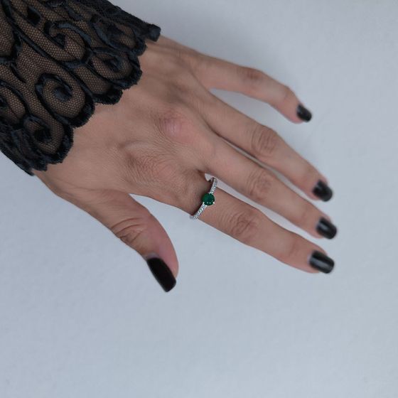 Срібна каблучка з агатом 0.628ct