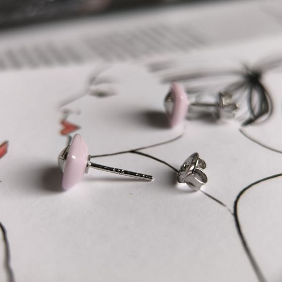 Срібні сережки з керамікою