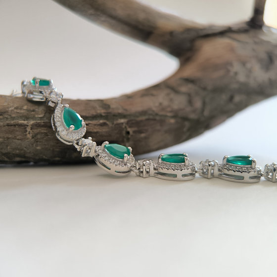 Silver bracelet with agate 7.282ct