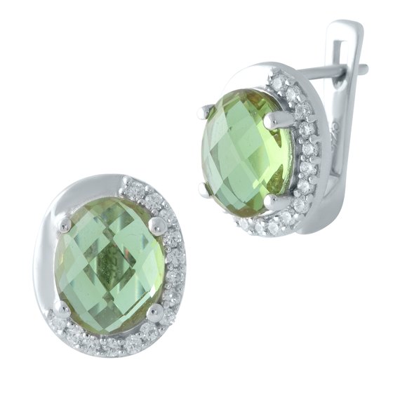 Срібні сережки з султанітом 5.075ct