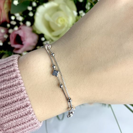 Silver bracelet without stones