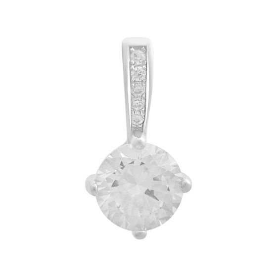 Срібна підвіска з фіанітами