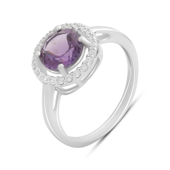 Silver ring with amethyst 2.12ct