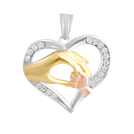 Срібна підвіска з фіанітами