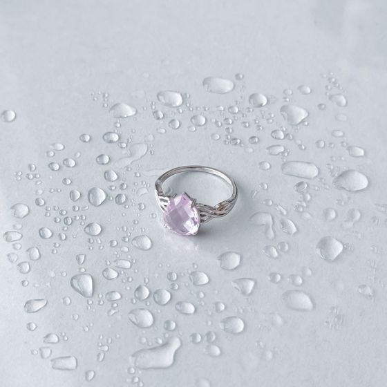 Серебряное кольцо с морганитом nano 2.913ct