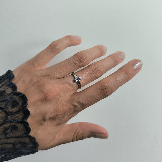 Серебряное кольцо с топазом 0.368ct