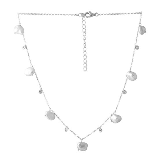 Срібне кольє з перлами бароковими 56.286ct