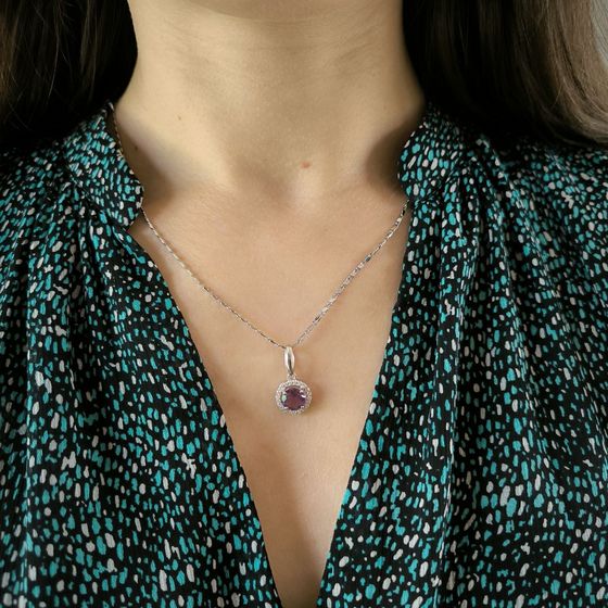 Silver pendant with amethyst 2.104ct