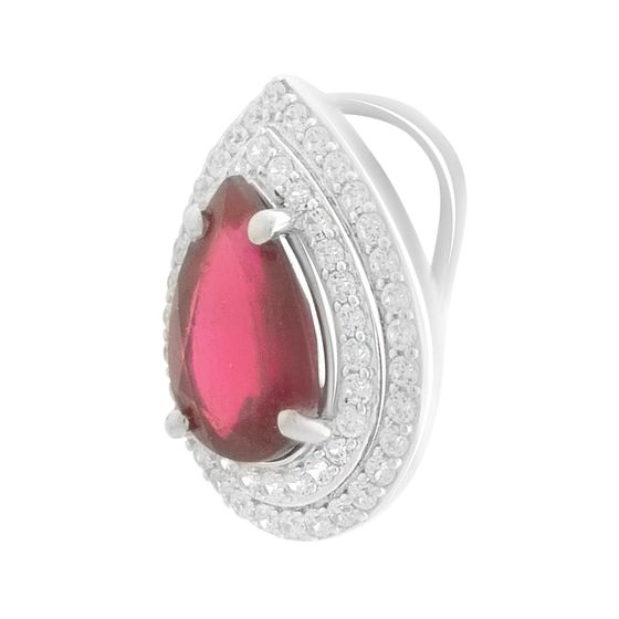 Серебряная подвеска с рубином 3.001ct