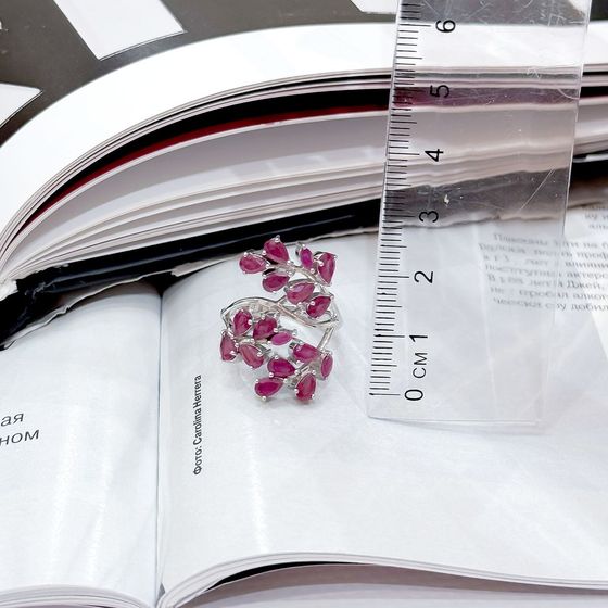 Срібна каблучка з рубіном 4.25ct