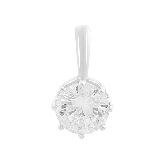 Silver pendant with phianites