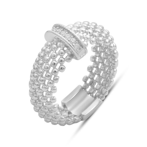 Silver Ring with Fianites