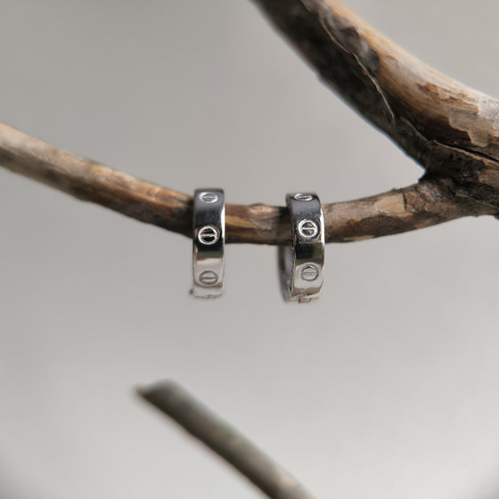 Silver earrings with 0.44ct phianites