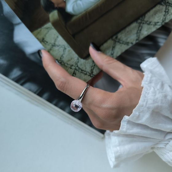 Silver Ring with Fianites