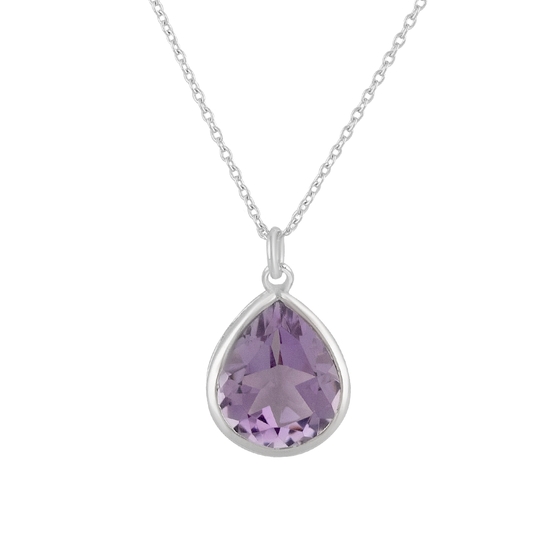 Серебряное колье с аметистом 3.57ct