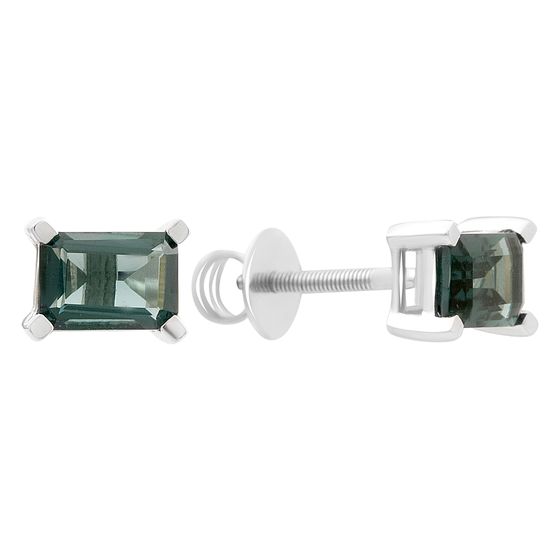 Серебряные серьги с топазом Лондон Блю 1.57ct