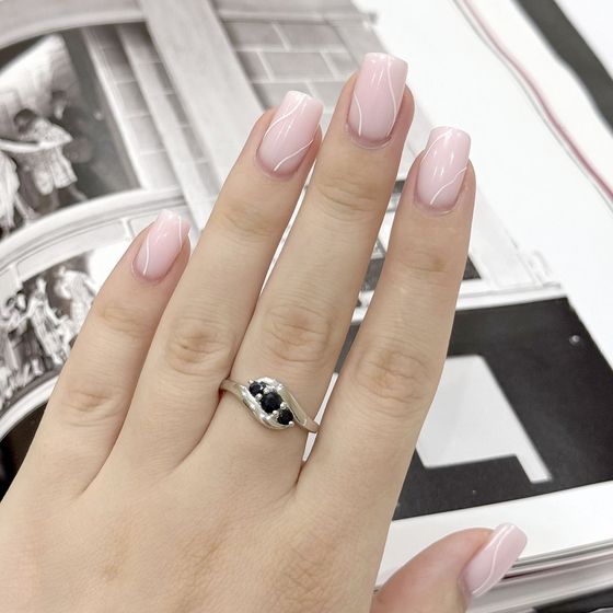 Срібна каблучка з сапфіром 0.683ct