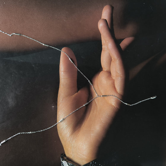 Silver necklace without stones