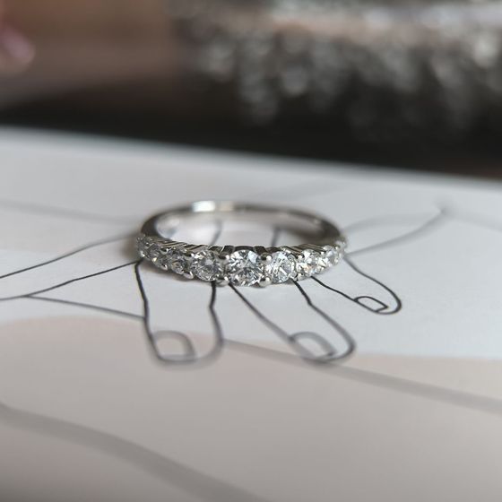 Silver Ring with Fianites