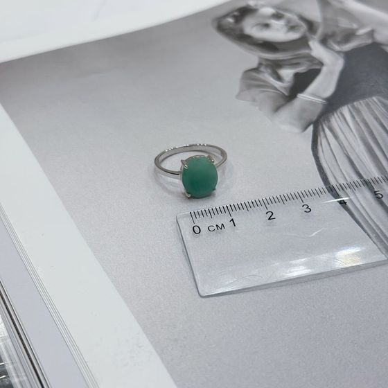 Серебряное кольцо с изумрудом 4.488ct