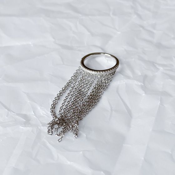Silver Ring with Fianites
