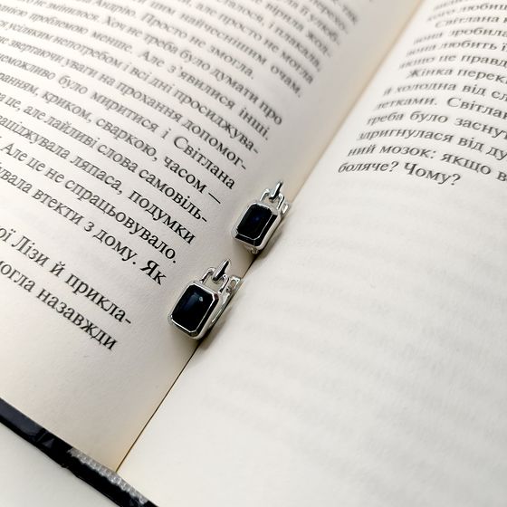 Срібні сережки з сапфіром 3,667 карата