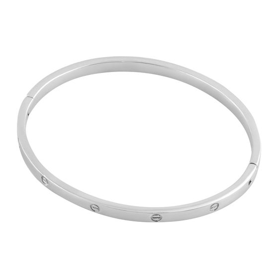 Silver bracelet without stones