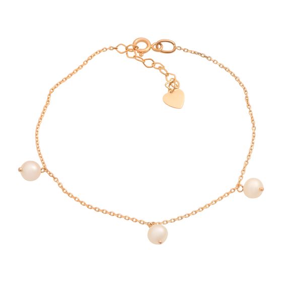 Gold bracelet with pearls