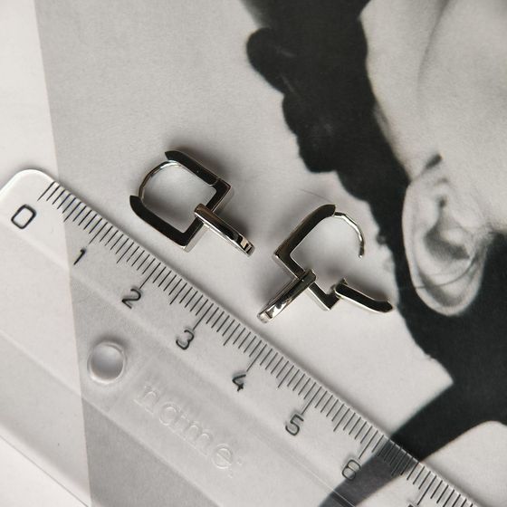 Срібні сережки з фіанітами, емаллю