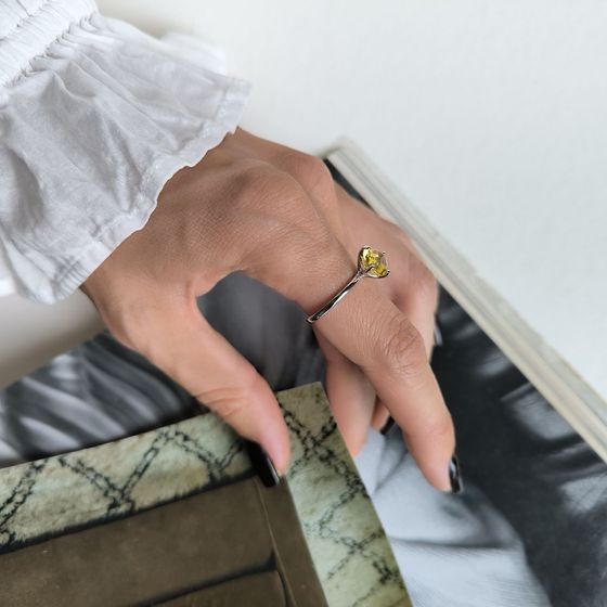 Срібна каблучка з цитрином nano 1.498ct