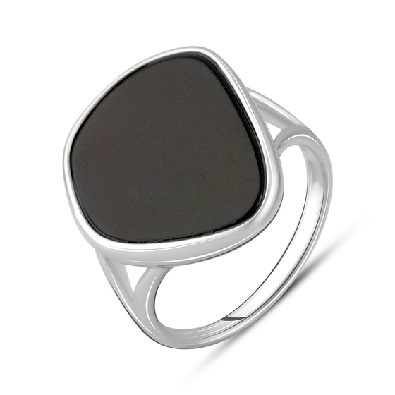 Серебряное кольцо с ониксом 4.125ct