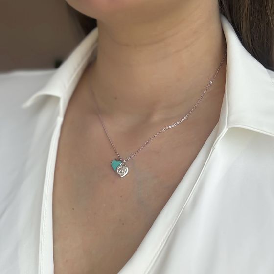 Silver necklace with yemallu