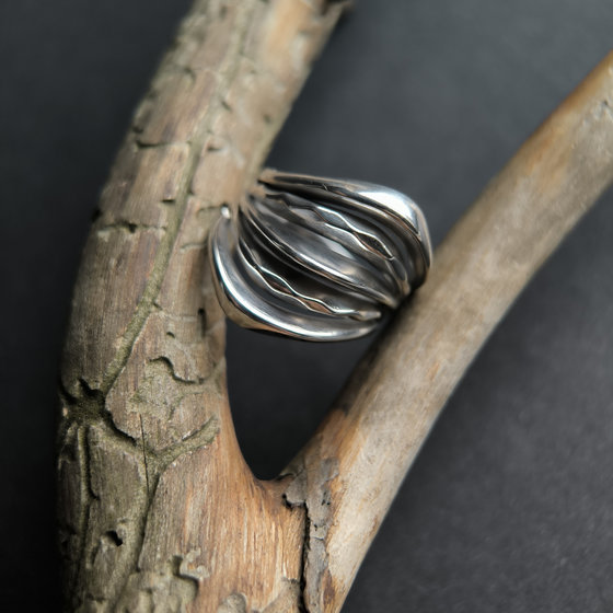 Silver ring without stones