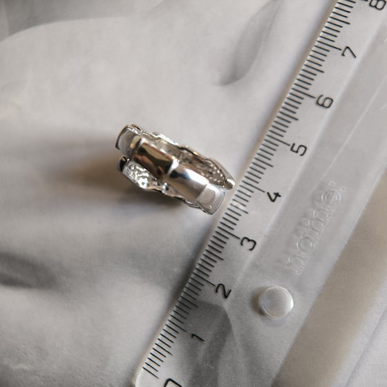 Silver ring with cubic zirconia