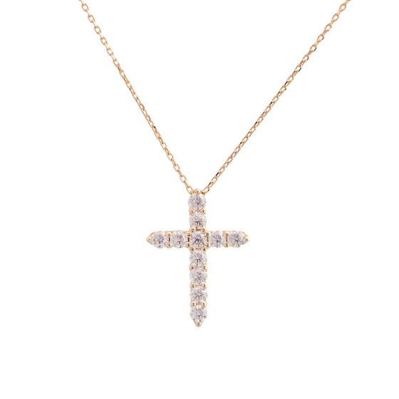 Gold necklace with 0.44ct phianites