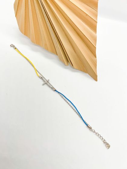 Срібний браслет з фіанітами