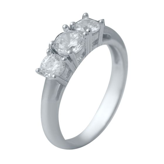 Серебряное кольцо с фианитами