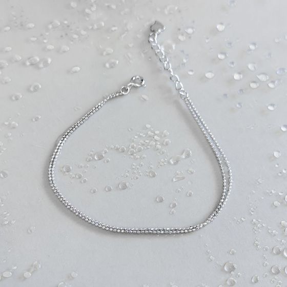 Silver bracelet without stones