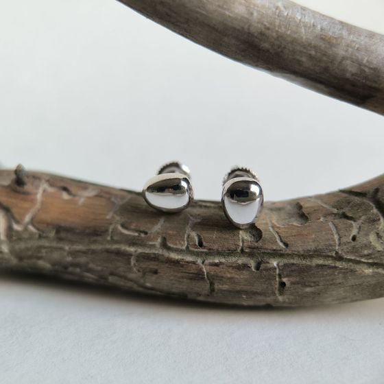 Silver earrings without stones