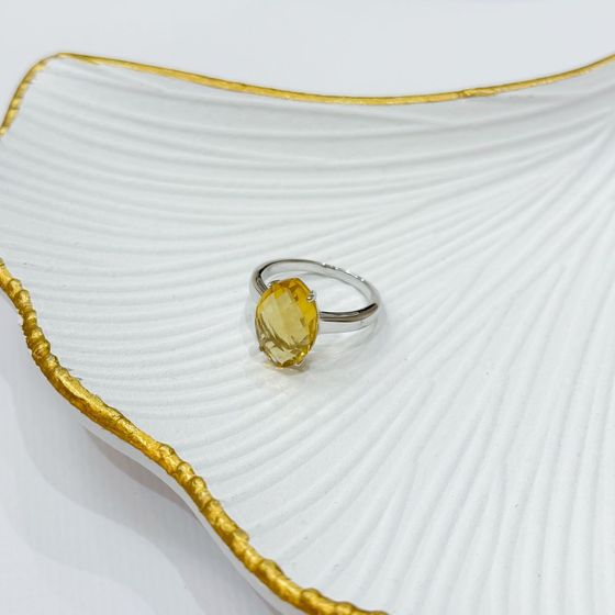 Серебряное кольцо с цитрином nano 4.806ct