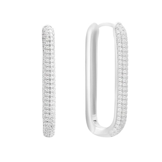Silver Earrings with Fianites