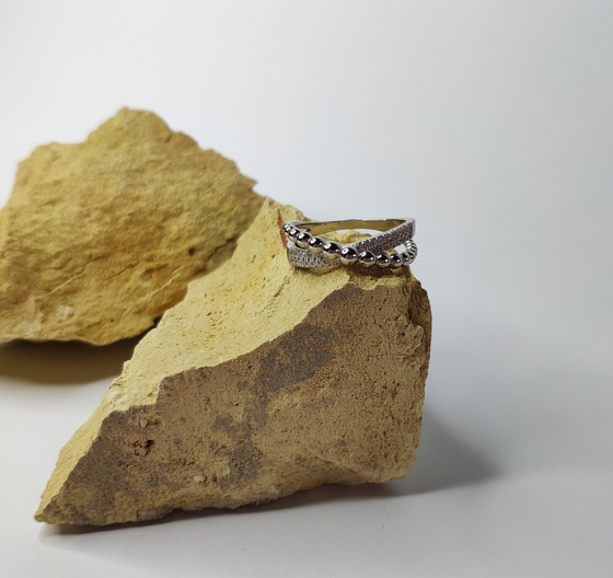 Silver Ring with Fianites