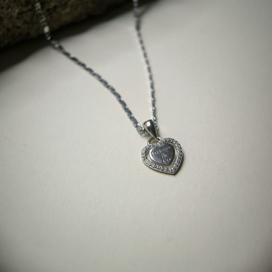 Срібна підвіска з фіанітами