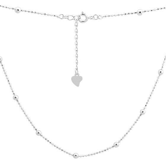 Silver necklace without stones