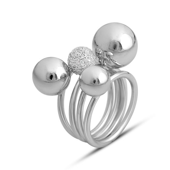 Silver Ring with Fianites