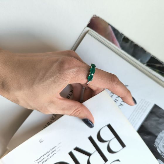 Серебряное кольцо с агатом 2.2ct