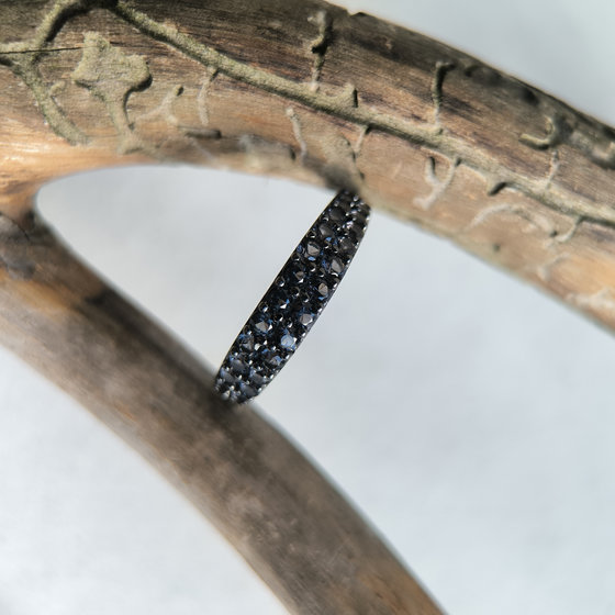 Silver ring with cubic zirconia