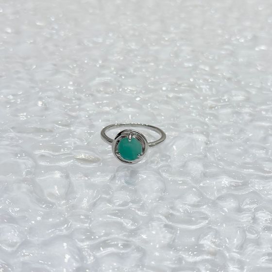 Silver ring with emerald 1.575ct